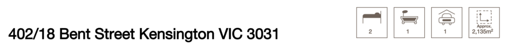 Section of property report showing the number of bedrooms, bathrooms and car spaces 