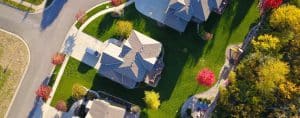 birds eye view of houses